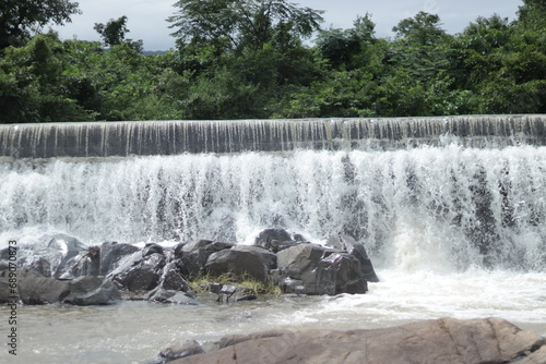 waterfall in the mountains
