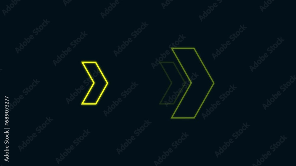 arrow direction on black background, neon arrow sign animation arrow direction on black background, neon arrow sign animation