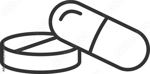Medical icons vector. Pills and capsules icon medicine drug. 