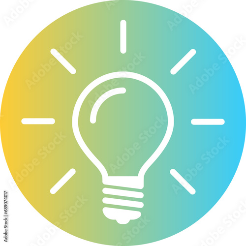 Electric light bulb icon. Electricity lamp symbol. Vector illumination sign.