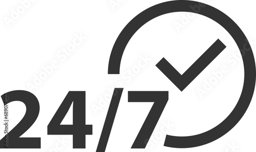 24 Hours a day service icon symbol vector