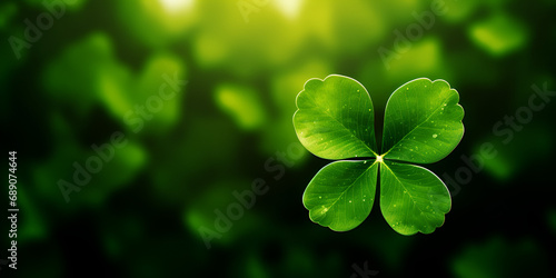 St patricks day background illustration hat clover shamrock Shamrock st patrick's day a day of pride for ireland background with falling clover leaves Ai Generative