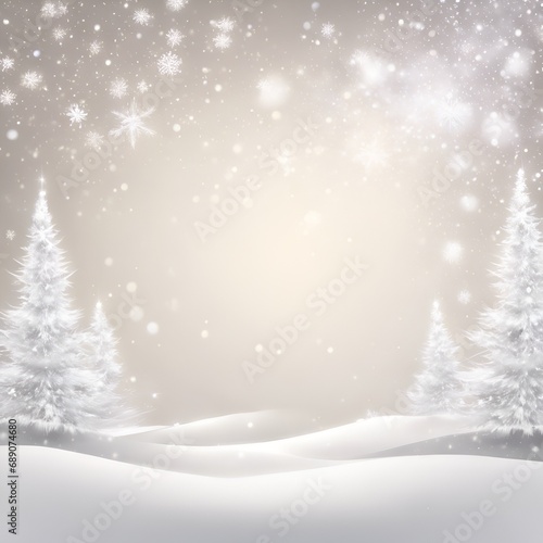 ホワイトクリスマスイメージ 正方形SNS用背景素材