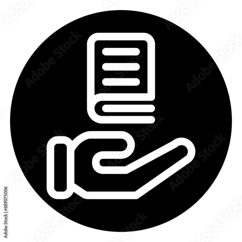 learning glyph icon
