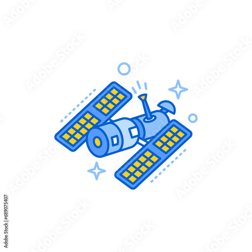 Hubble Telescope Vector Illustration