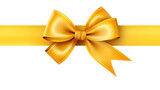 golden ribbon bow isolated on transparent background Remove png, Clipping Path, pen tool