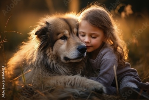 The bond and companionship shared between a child and a dog © ANStudio