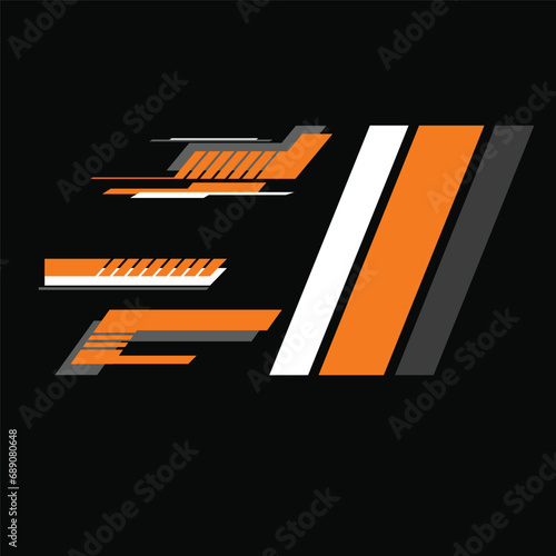 car body wrap livery decal design vector
