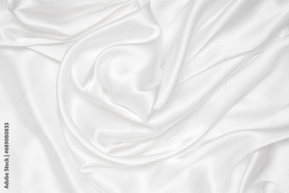 Abstract white fabric texture background. Cloth soft wave. Creases of satin, silk, and cotton. Abstract white fabric texture background. Cloth soft wave. Creases of satin, silk, and cotton.