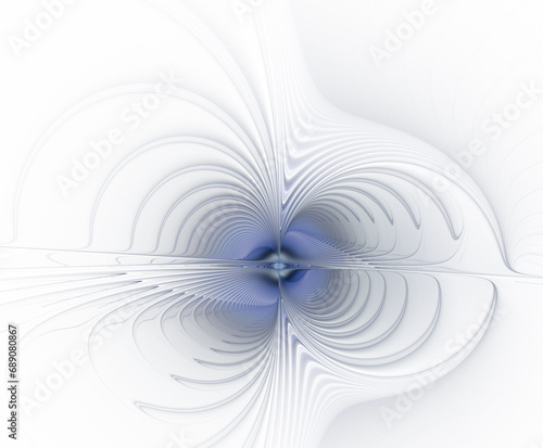 Fractal abstract gray blue pattern. Fantasy