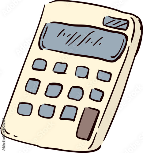 calculator hand drawn