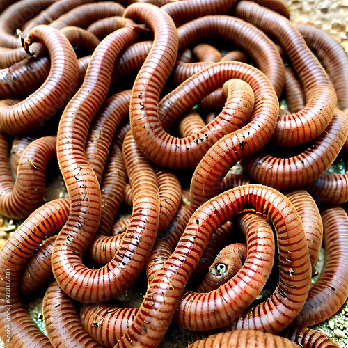earthworm in garden, AI-generatet