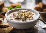Clam Chowder soup at restaurant
