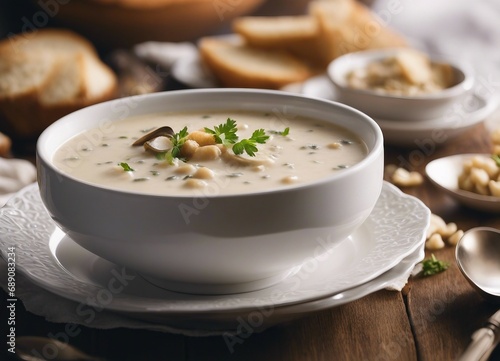 Clam Chowder soup at restaurant 