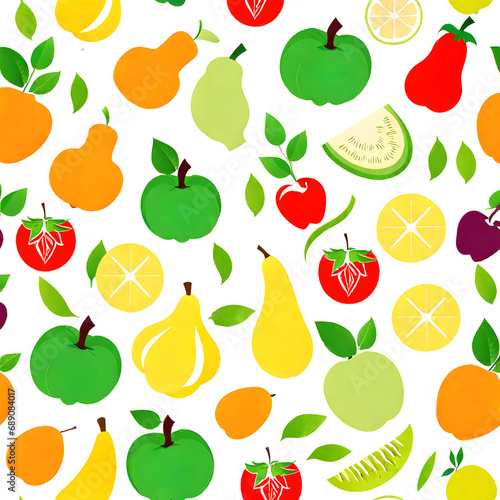 colored fruits  AI-generatet