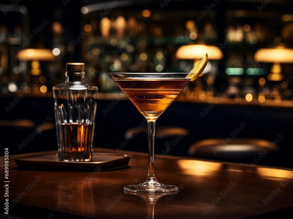 A tantalizing cocktail B52 in a glass. AI Generation. A tantalizing cocktail B52 in a glass. AI Generation.