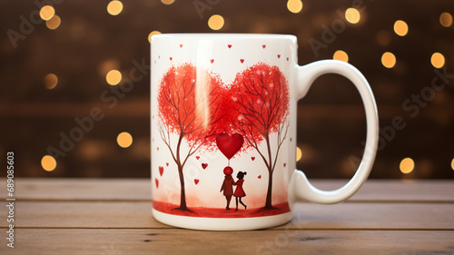 Personalized love-themed mug as a thoughtful Valentine's Day present