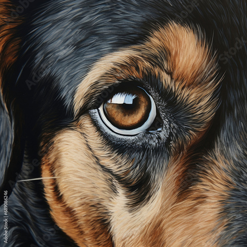 A Detailed Close-Up of a Dog's Eye