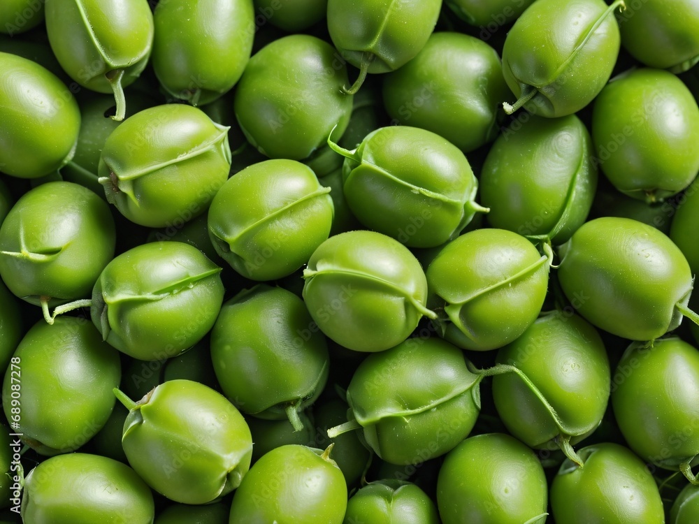 Plump and Green A Close up of Vibrant Peas in Their Pods. AI Generated. Plump and Green A Close up of Vibrant Peas in Their Pods. AI Generated.