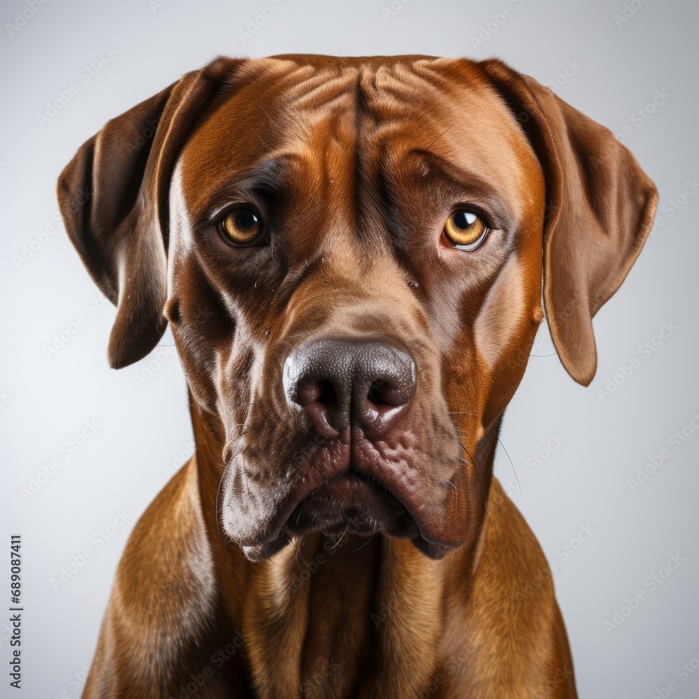 A Sad-Looking Large Brown Dog