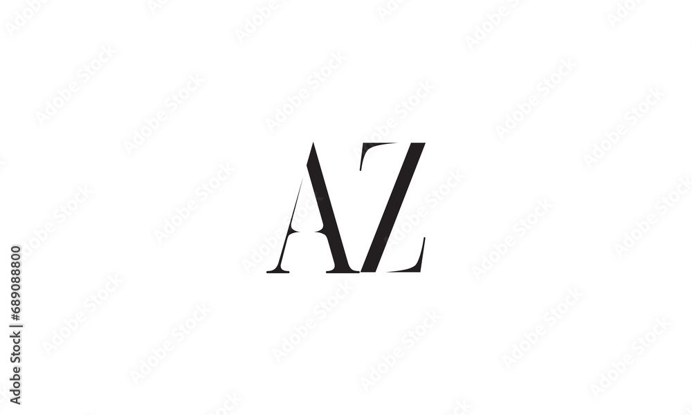 AZ, ZA , A ,Z, Abstract Letters Logo Monogram AZ, ZA , A ,Z, Abstract Letters Logo Monogram