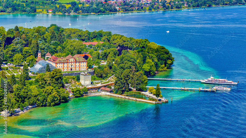 Insel Mainau am Bodensee von Oben