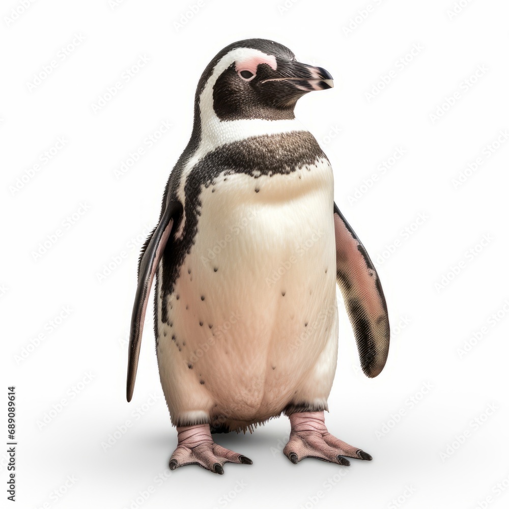 Fototapeta premium Small Penguin Standing on Hind Legs