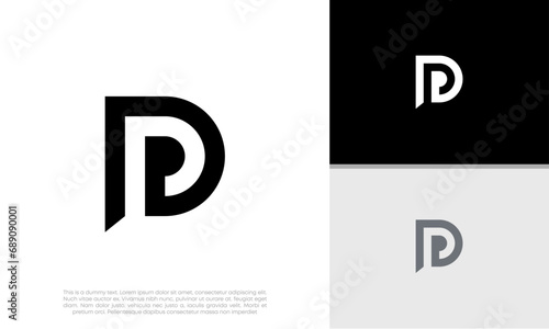 Initials P logo design. Initial Letter Logo. 