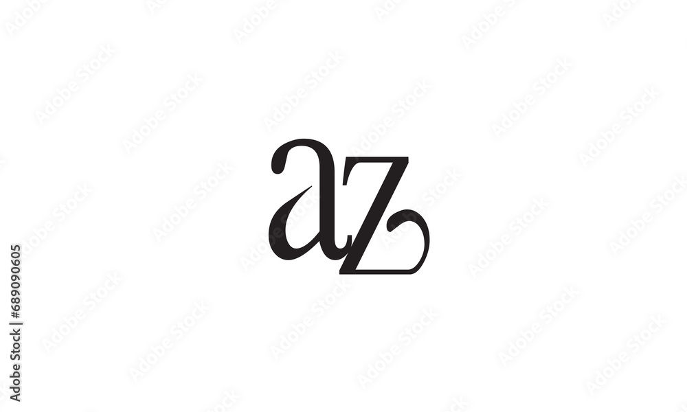 AZ, ZA , A ,Z, Abstract Letters Logo Monogram AZ, ZA , A ,Z, Abstract Letters Logo Monogram