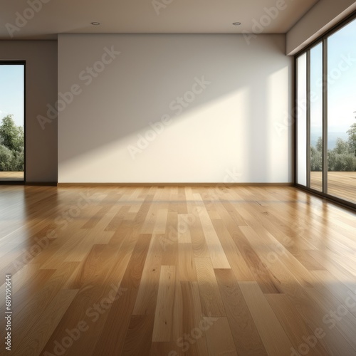 A Spacious Room with Beautiful Wood Floors and Natural Light