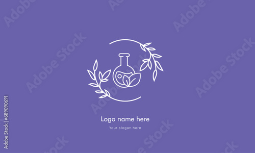  Flowers and leaves line art vector logo illustrations . Modern design for logo, tattoo, wall art, Simple daisy floral symbols, vector decoration set.
