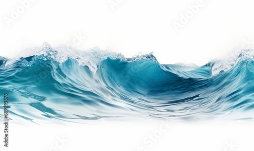 ocean water surface waves , isolated on white background cutout, Generative AI