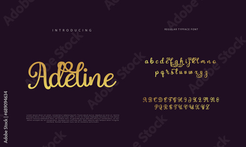 Elegant alphabet letters font and number. Classic Lettering Minimal Fashion Designs. Typography Calligraphy modern serif fonts regular decorative vintage concept. vector illustration