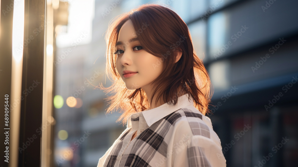 若いショートヘアのビジネスウーマン 若いショートヘアのビジネスウーマン