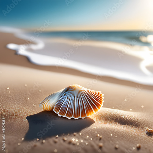 Shells on the beach, AI-generatet