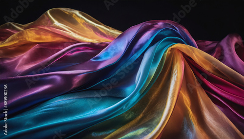 Flowing lustrous silk cloth 01