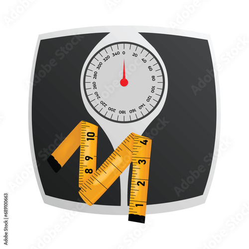 body weight scale illustration