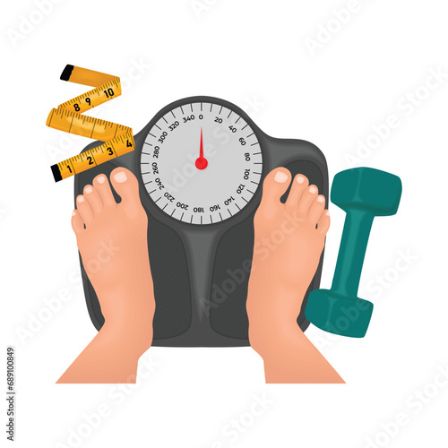 body weight scale illustration