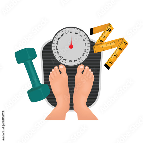 body weight scale illustration