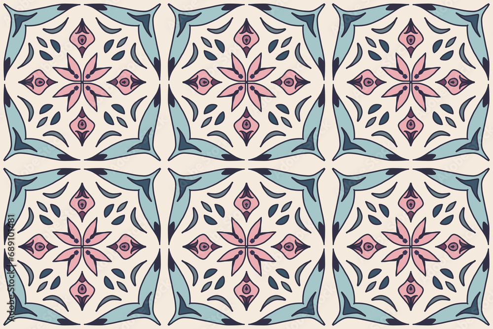 Decorative seamless pattern. A pattern of tiles. Decorative seamless pattern. A pattern of tiles.
