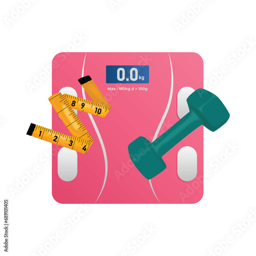 body weight scale illustration