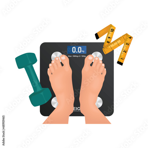 body weight scale illustration
