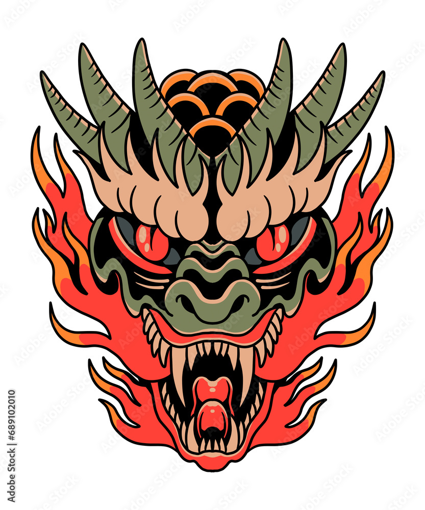 flaming green dragon tattoo design flaming green dragon tattoo design