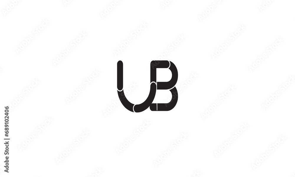 UB, UB, U, B Abstract Letters Logo Monogram UB, UB, U, B Abstract Letters Logo Monogram