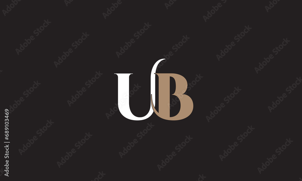 UB, UB, U, B Abstract Letters Logo Monogram UB, UB, U, B Abstract Letters Logo Monogram