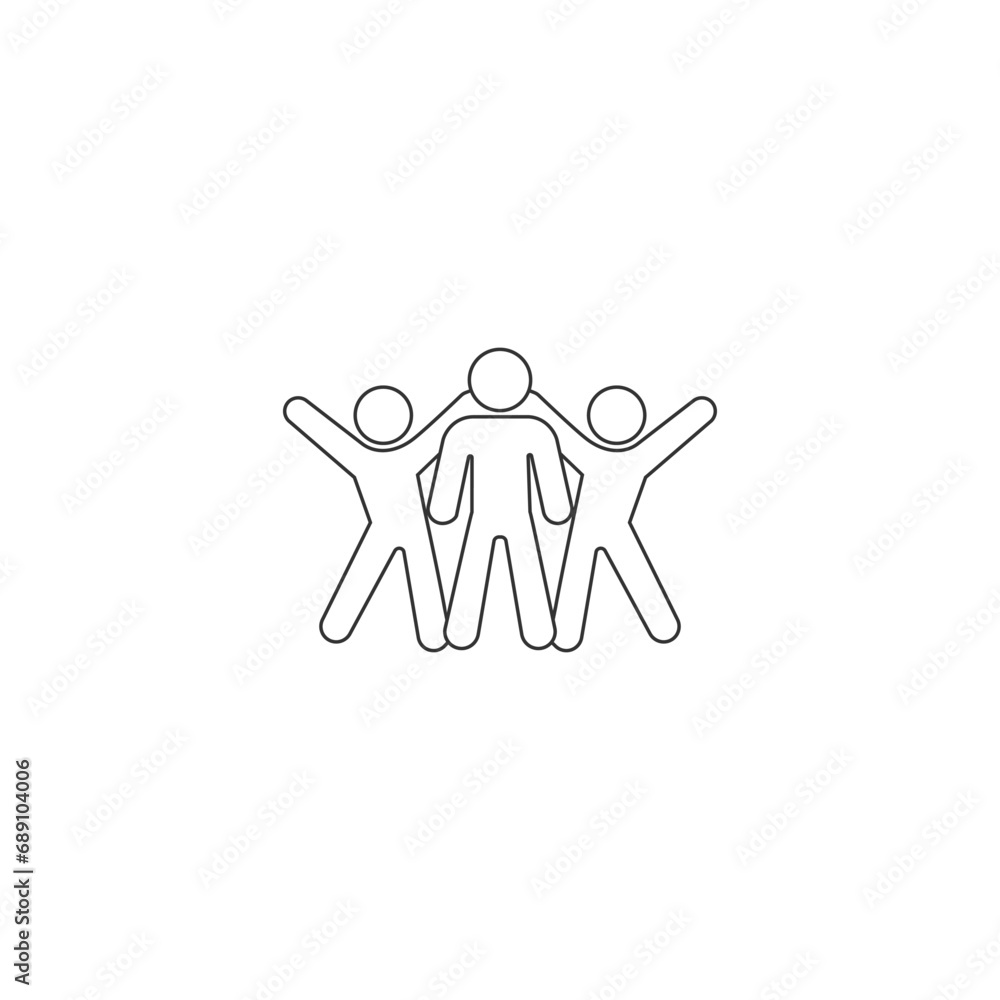 Friends vector icon men, group illustration. Successful people businessmen icon Friends vector icon men, group illustration. Successful people businessmen icon