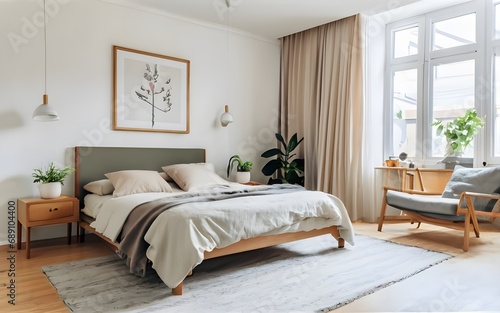 3d render of bedroom design interior modern ai generative © ike