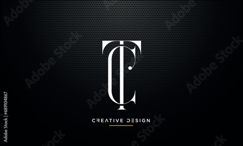 Alphabet letters icon logo TC or CT