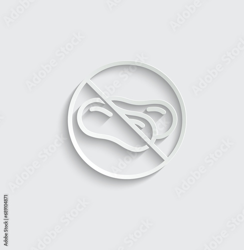 no peanut icon vector peanut 
 allergy sign