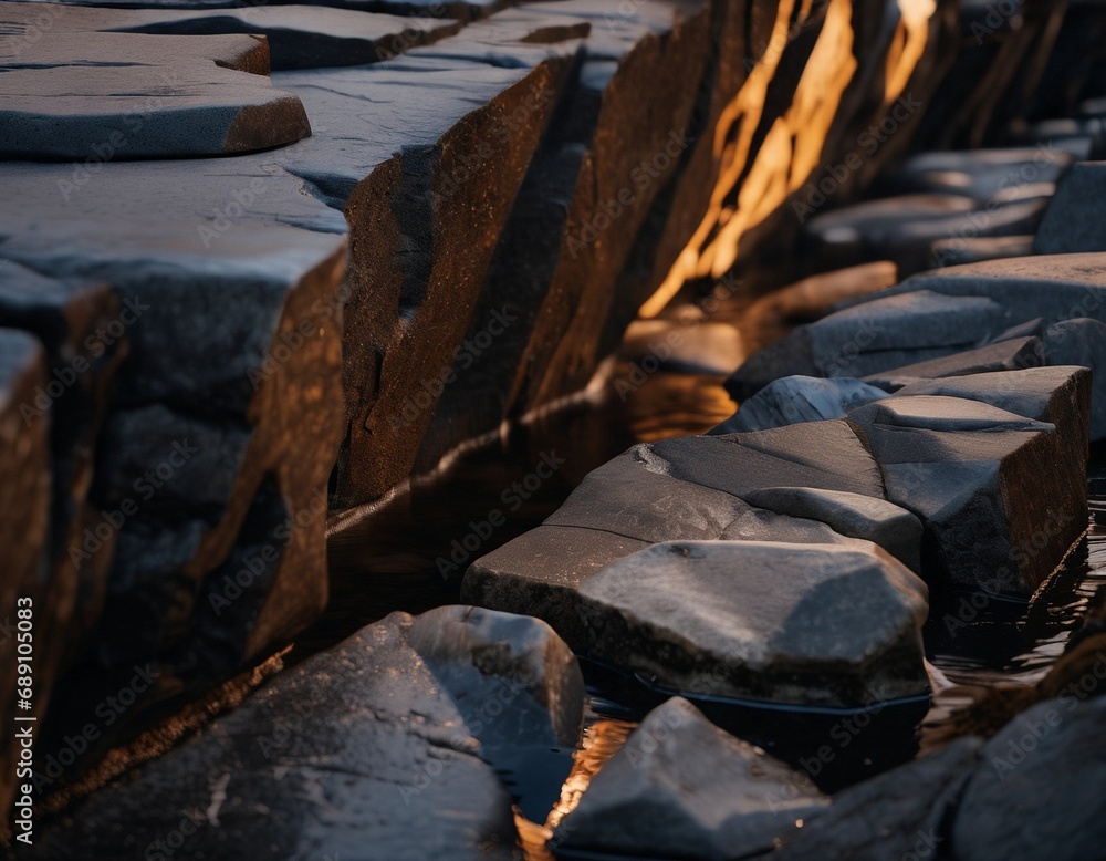 Professional background with expensive black mountain granite and marble.